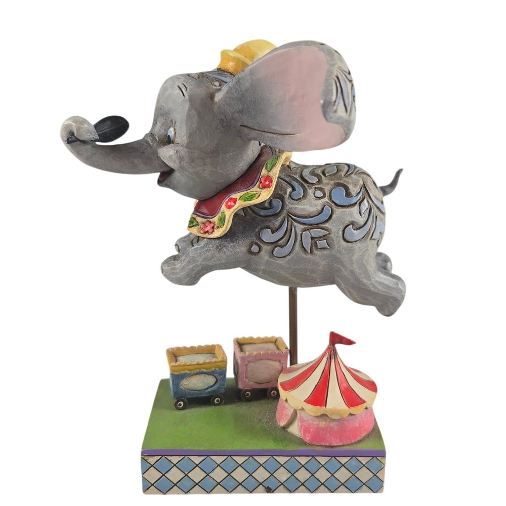 Disney Traditions Jim Shore Dumbo Faith In Flight Figurine Grey Good 4010028